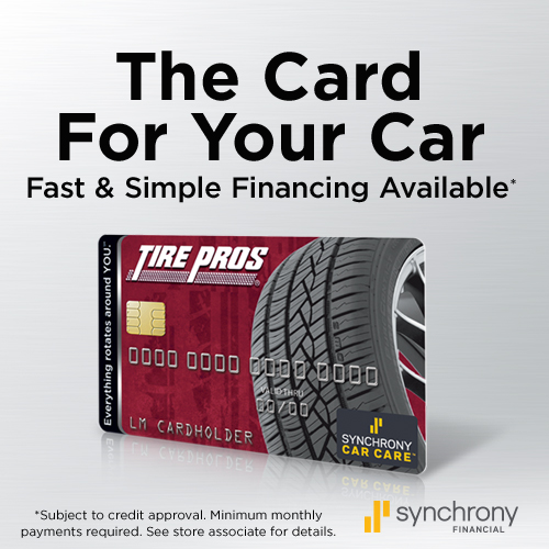 Tire Pros Financing available at Warren's Tires on Wheels Tire Pros!